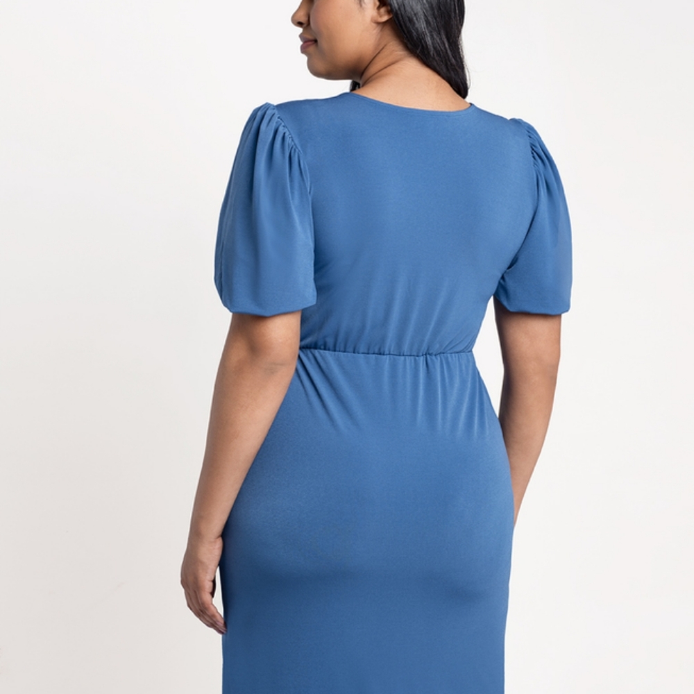 Eloquii Blue Midi Dress - Picture 3 of 4